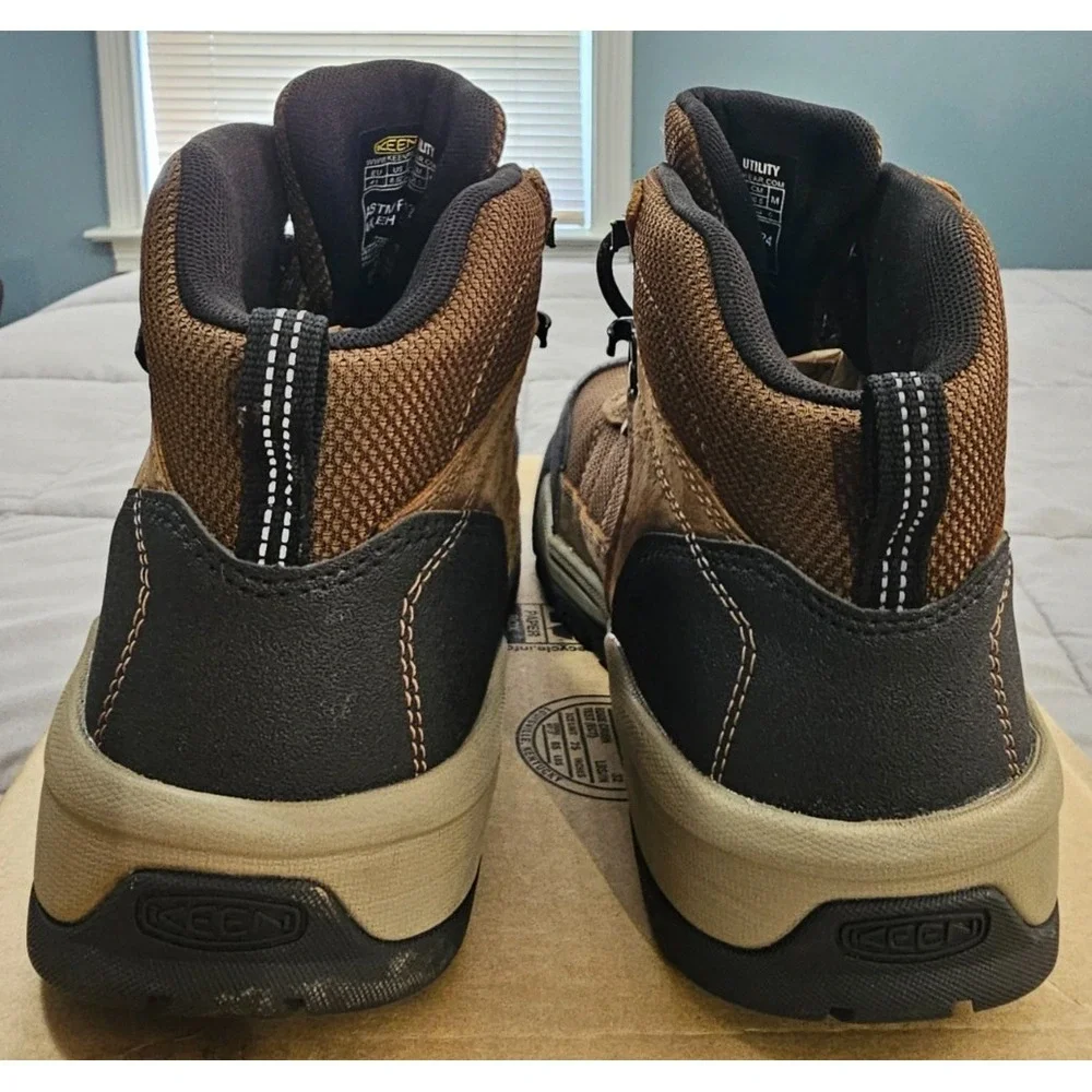 KEEN® (Men's 8.5 D) Skokie™ Waterproof Carbon-Toe Work Boot in Earth - $165